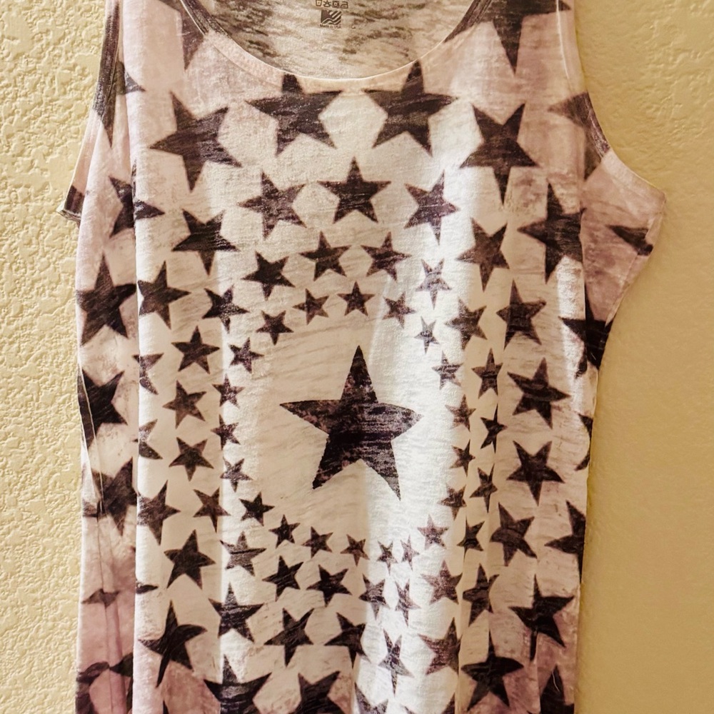 Nordstrom Go Couture Starry Sleeveless Top Tank Burnout Ombré